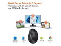 მაუსი MeeTion BTM008 Black 2.4G+BT Mouse